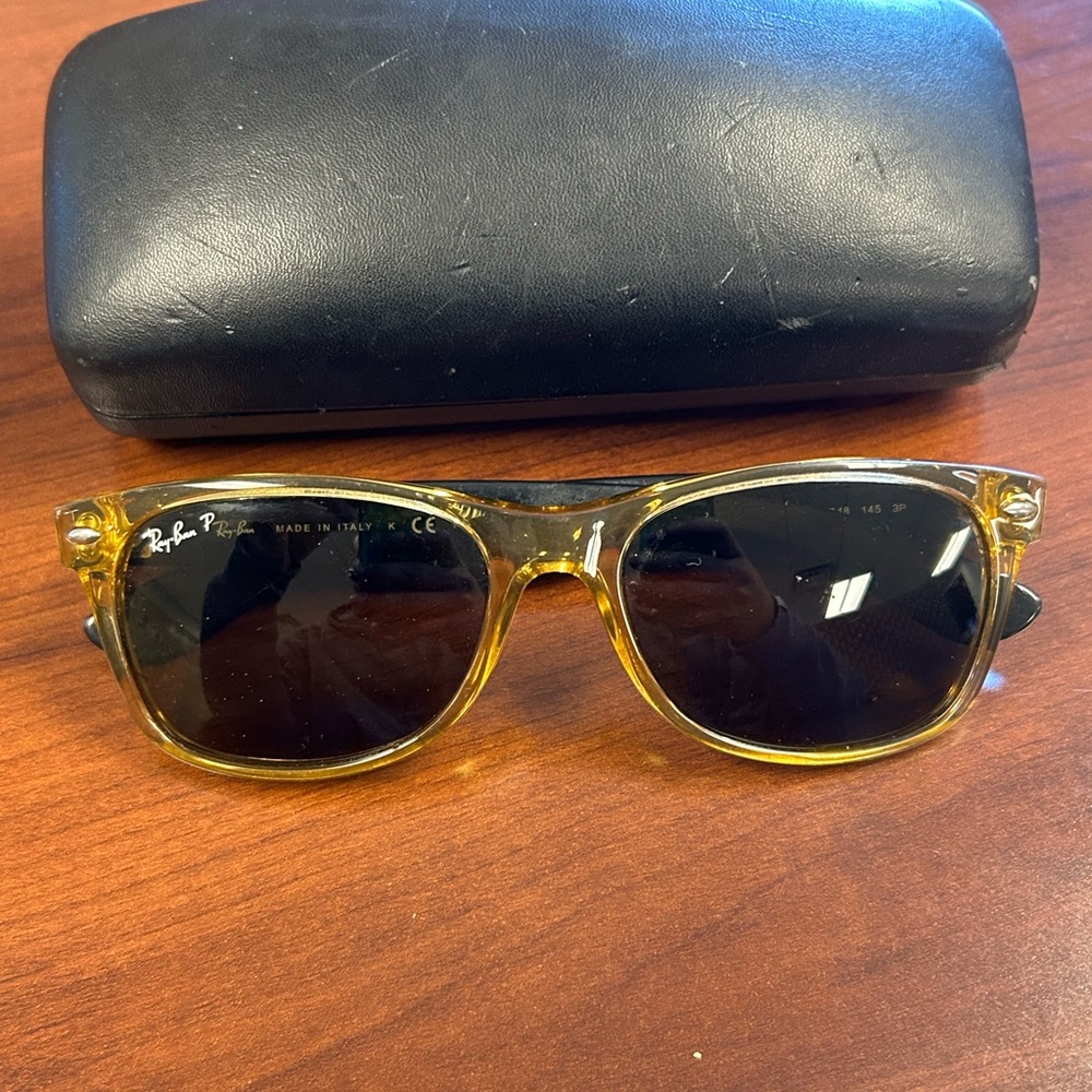 Ray-Ban Black and Gold Sunglasses - Picture 4 of 5